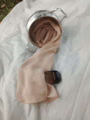 Stolar Chiffon Hijab – Classic Nude Beige Serenity - Image 2