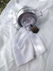 Glitter Shiny Stolar Chiffon Hijab – Snow White Shimmer - Image 3