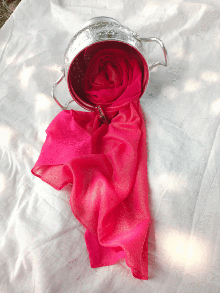 Glitter Shiny Stolar Chiffon Hijab – Snow White Shimmer