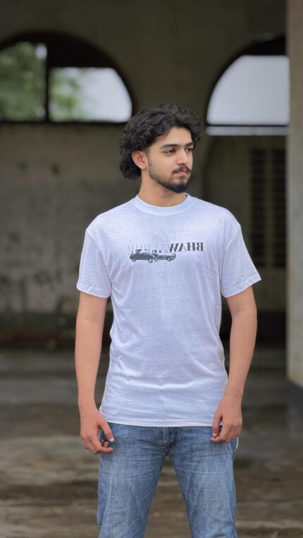 Bahawalpur Heritage Graphic Tee – Classic White Crewneck