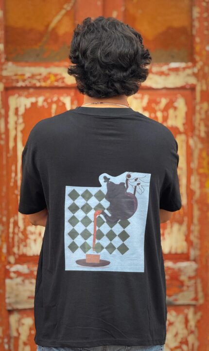 Arabic Calligraphy Panel T‑Shirt – Black Unisex Crewneck - Image 3