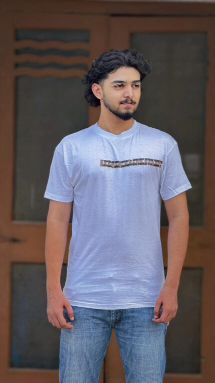 Cholistan Desert Heritage Graphic T‑Shirt – White Unisex Crewneck with Derawar Fort Back Print