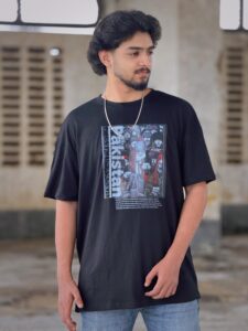 Pakistan Culture Graphic T‑Shirt – Black Unisex Crewneck, Art Poster Front Print - Image 3
