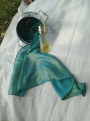 Emerald Luxe Shimmer Hijab – Elegant Formal Wear - Image 2